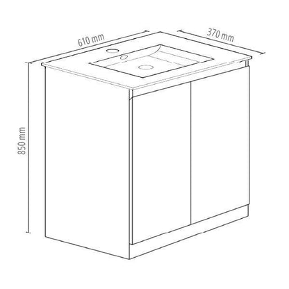 BVS-750 - Rio Slimline Freestanding Vanity