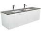 Sarah Dove Grey Undermount Double Bowl 1500 Mila Wall-Hung Vanity