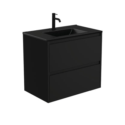DOLCE MB AMATO 750 Matte Black Vanity Wall Hung 1TH