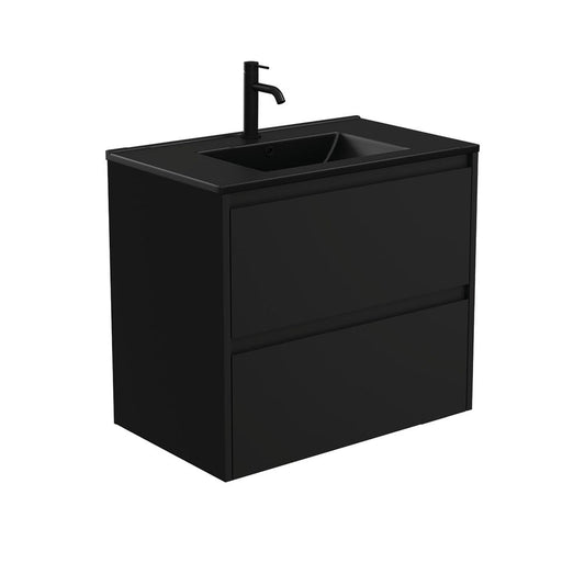 DOLCE MB AMATO 750 Matte Black Vanity Wall Hung 1TH