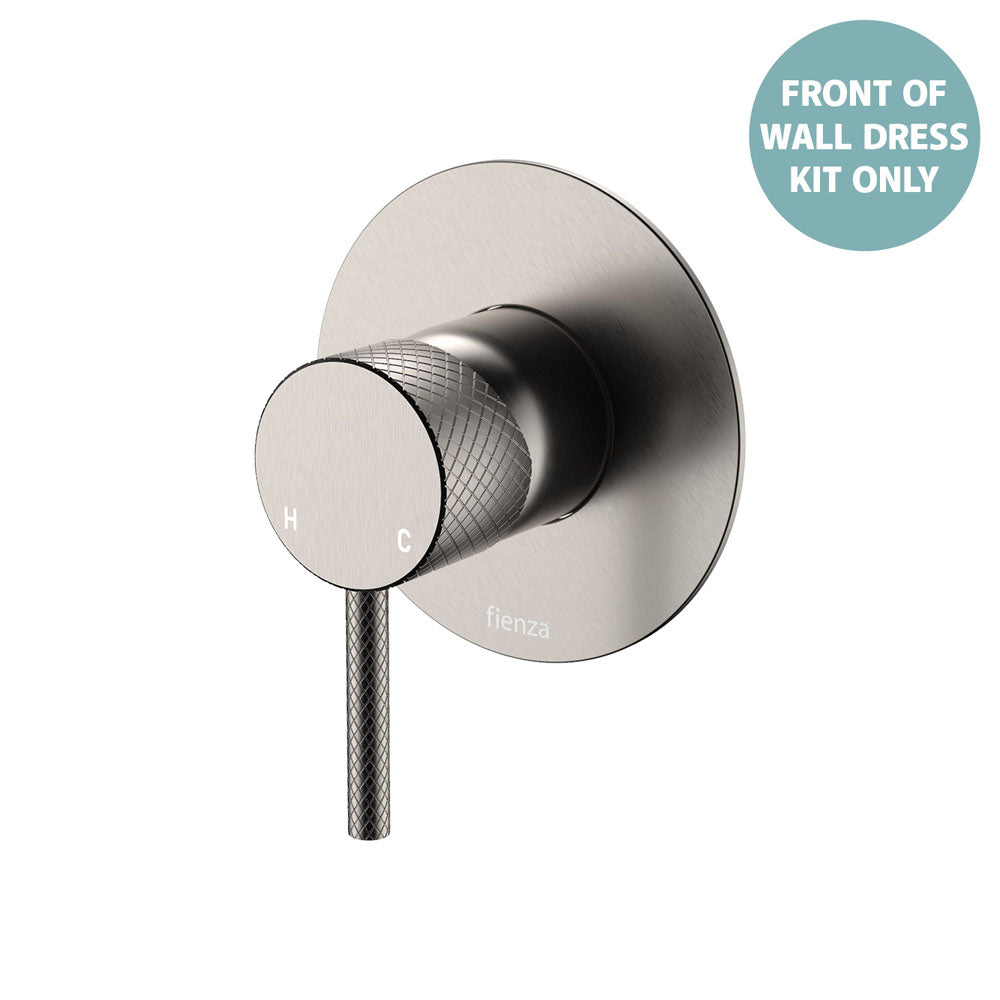 Axle Wall Mixer Dress Kit, Brushed Nickel, Large Round Plate
