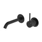 KAYA UP Basin/Bath Mixer 160mm Outlet Set Matte Black Round Plates