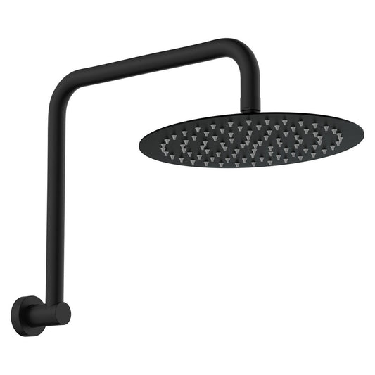KAYA Gooseneck Shower Arm Set Matte Black