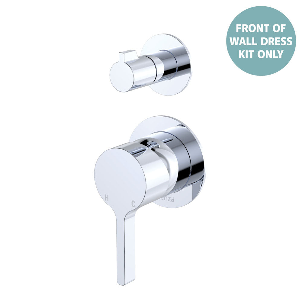 Sansa Wall Diverter Mixer Dress Kit, Small Round Plates, Chrome