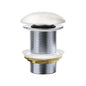 Dome Pop Up Waste 32mm No Overflow Gloss White Ceramic