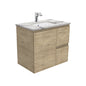 Sarah Calacatta Marble Undermount 750 Edge Scandi Oak Wall-Hung Vanity