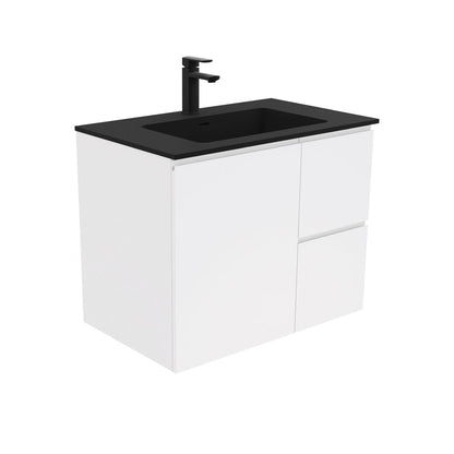 Montana Fingerpull Satin White 750 Wall-Hung Vanity