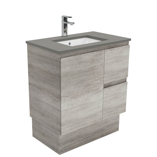 Sarah Dove Grey Undermount 750 Edge Industrial Vanity on Kick
