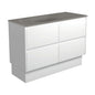 SATORI AMATO 1200 Satin White Vanity On Kick