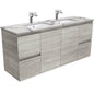 SARAH CALACATTA MARBLE 1500 EDGE INDUSTRIAL Wall Hung Double Bowl 1TH