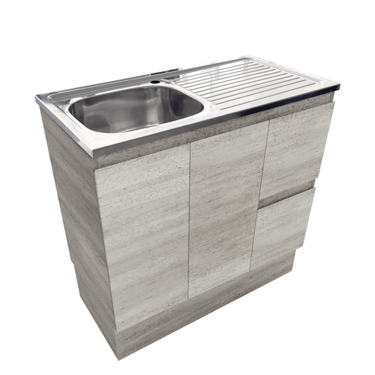 CITI 900 EDGE INDUSTRIAL Vanity on Kick Solid Doors Right Hand Drawers NTH