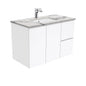 Sarah Calacatta Marble Undermount 900 Fingerpull Gloss White Wall-Hung Vanity