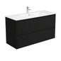 JOLI AMATO 1200 Matte Black Vanity Wall Hung 1TH