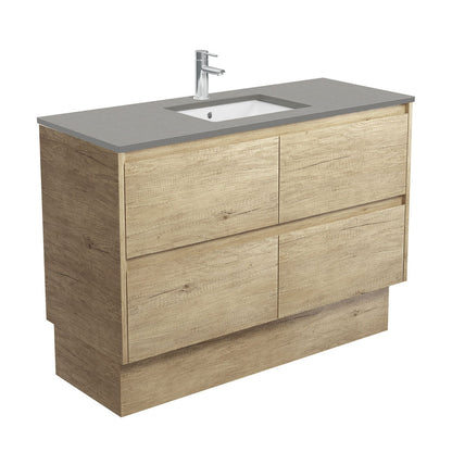 SARAH DOVE GREY AMATO 1200 SCANDI OAK Vanity On Kick 1TH