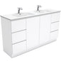 DOLCE Ceramic 1500 Fingerpull on Kick Double Bowl 1TH