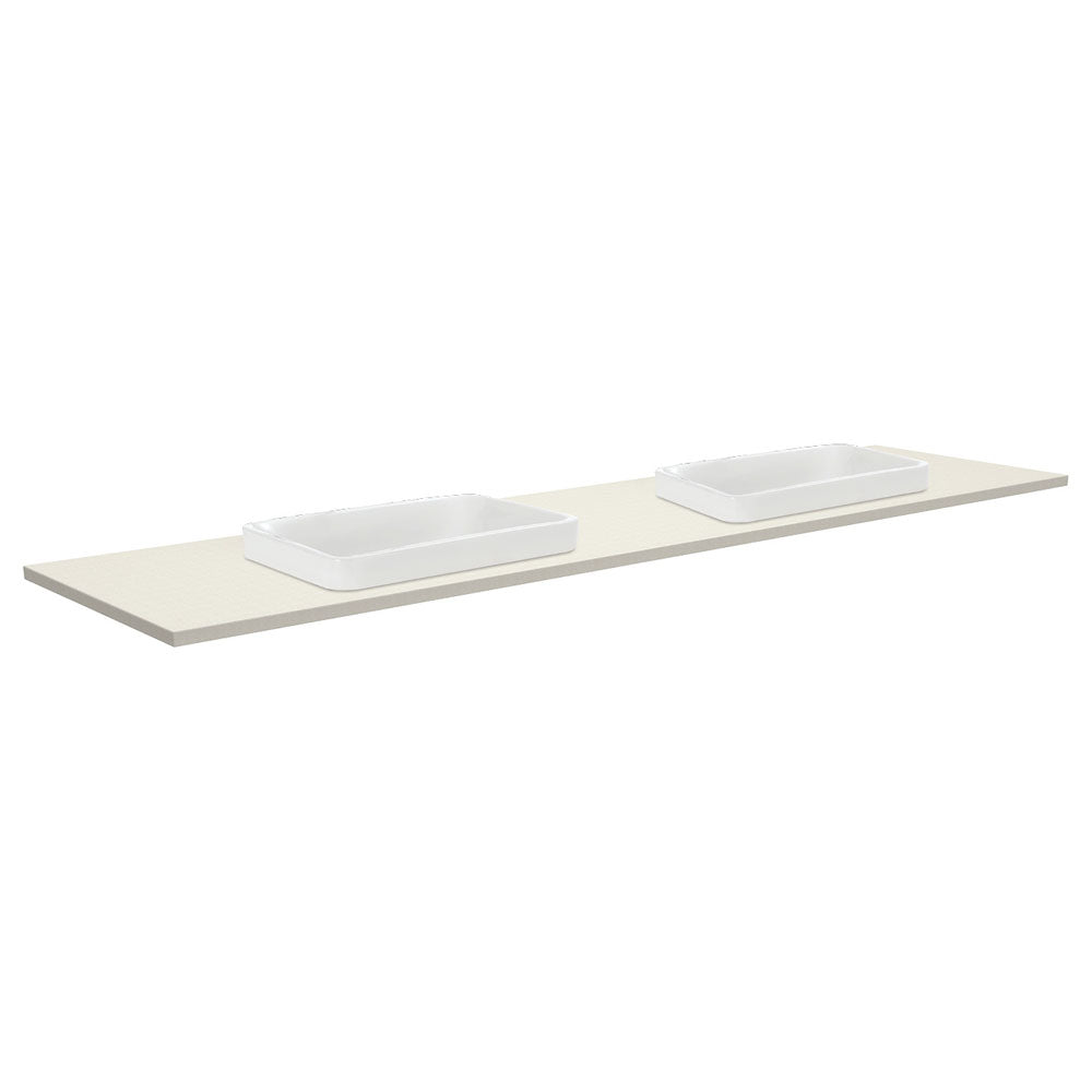 SARAH Semi Inset ROMAN SAND 1800mm Basin Top Double Bowl 2TH