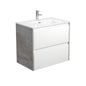 JOLI AMATO 750 Matte White Vanity with INDUSTRIAL Panels Wall Hung 1TH