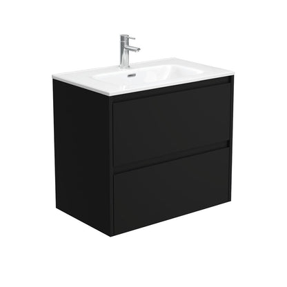 JOLI AMATO 750 Matte Black Vanity Wall Hung 1TH