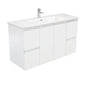 JOLI Ceramic 1200 Fingerpull Matte White Wall Hung Cab 1TH