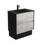MONTANA AMATO 750 INDUSTRIAL Vanity with Matte Black Panels and Kick 1TH
