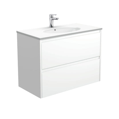 ROTONDO AMATO 900 Matte White Vanity Wall Hung 1TH