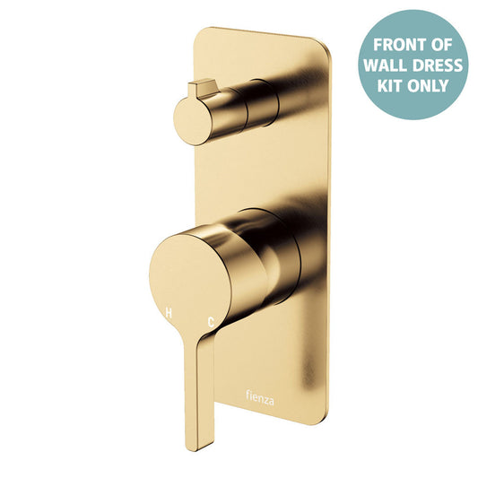 Sansa Wall Diverter Mixer Dress Kit, Rectangular Plate, Urban Brass