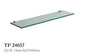 QUBI 600mm Glass Shelf with Chrome Brackets