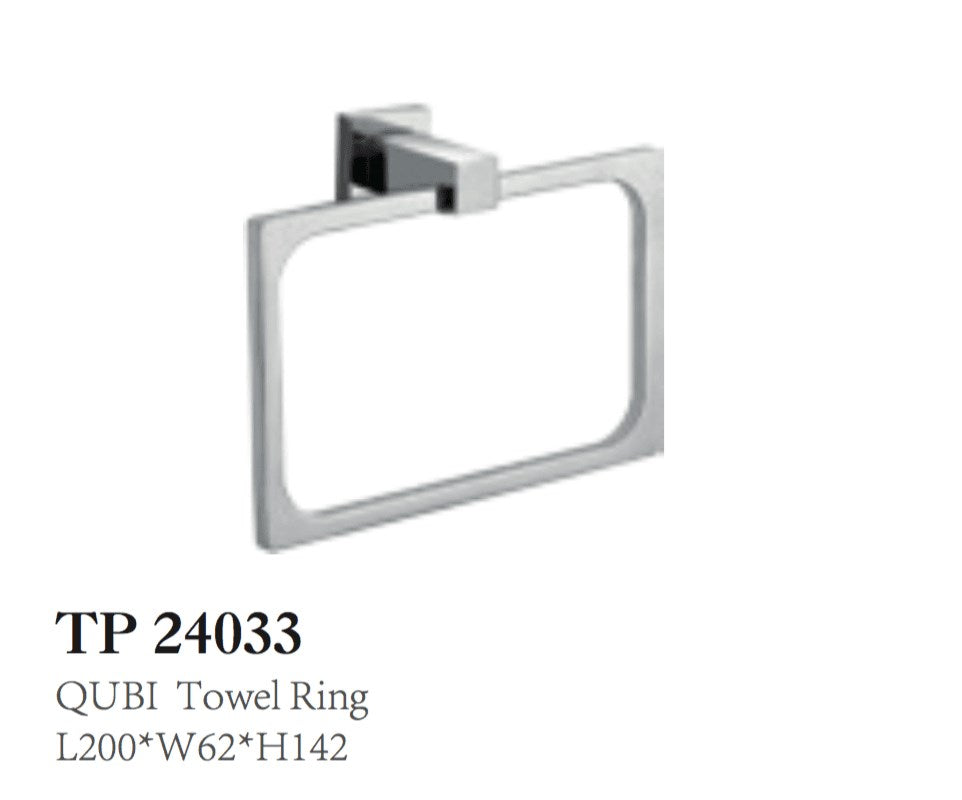 QUBI Towel Ring in Chrome