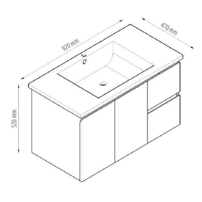 Rio Wall Hung Vanity Cabinet