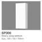 SP300 Pencil Edge Mirror Shaving Cabinet