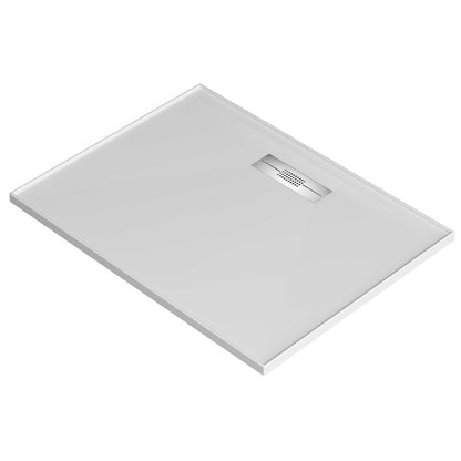 900*900 rectangle Polymarble base with centre waste outlet and stainless steel grate