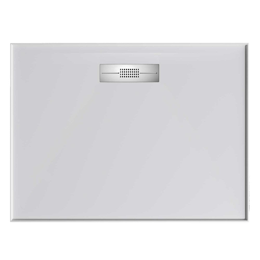 900*900 rectangle Polymarble base with centre waste outlet and stainless steel grate