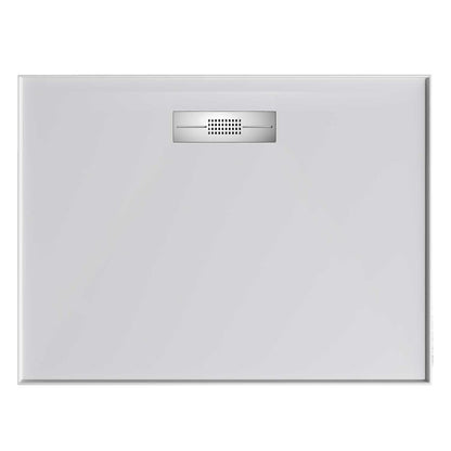 900*900 rectangle Polymarble base with centre waste outlet and stainless steel grate