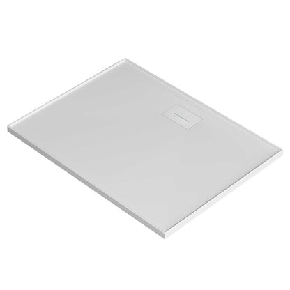 900*900 square Polymarble base with centre waste outlet and polymarble waste cover