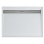 1500 * 900 rectangle polymarble base with rear waste outlet and stainless steel grate