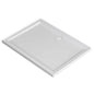 1200*900 rectangle polyamrble base with rear waste outlet and white dome cover