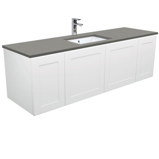 Sarah Dove Grey Undermount Single Bowl 1500 Mila Wall-Hung Vanity