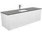 Sarah Dove Grey Undermount Single Bowl 1500 Mila Wall-Hung Vanity