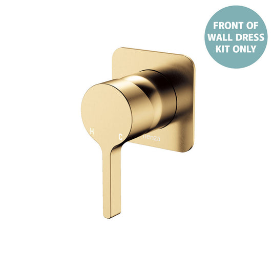 Sansa Wall Mixer Dress Kit, Square Plate, Urban Brass