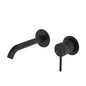 KAYA Basin/Bath Wall Mixer 160mm Outlet Set Matte Black Round Plates