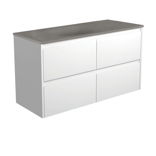 SATORI AMATO 1200 Satin White Vanity Wall Hung