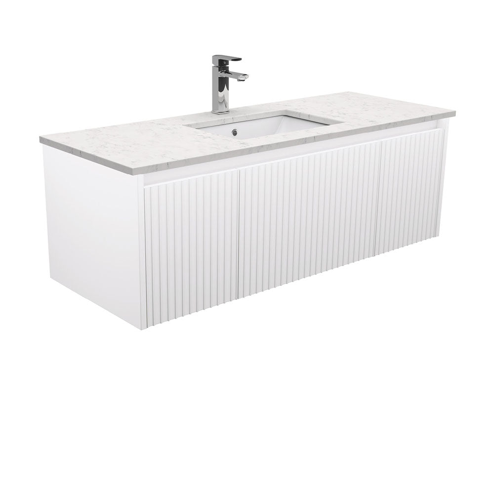 Sarah Bianco Marble Undermount 1200 Alina Satin White Wall-Hung Vanity
