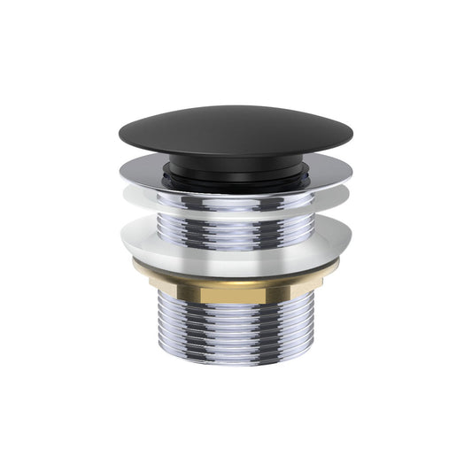 Pull Out Pop Up Bath Waste 40mm Matte Black No Overflow 55mm Thread Length