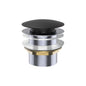 Pull Out Pop Up Bath Waste 40mm Matte Black No Overflow 55mm Thread Length