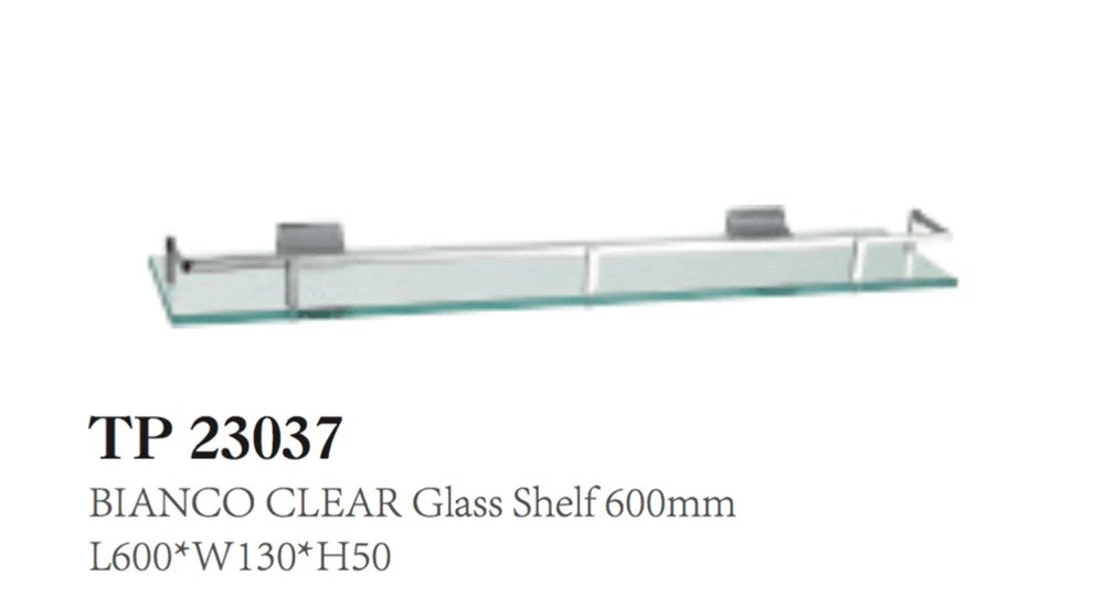BIANCO Glass Shelf 600mm CP