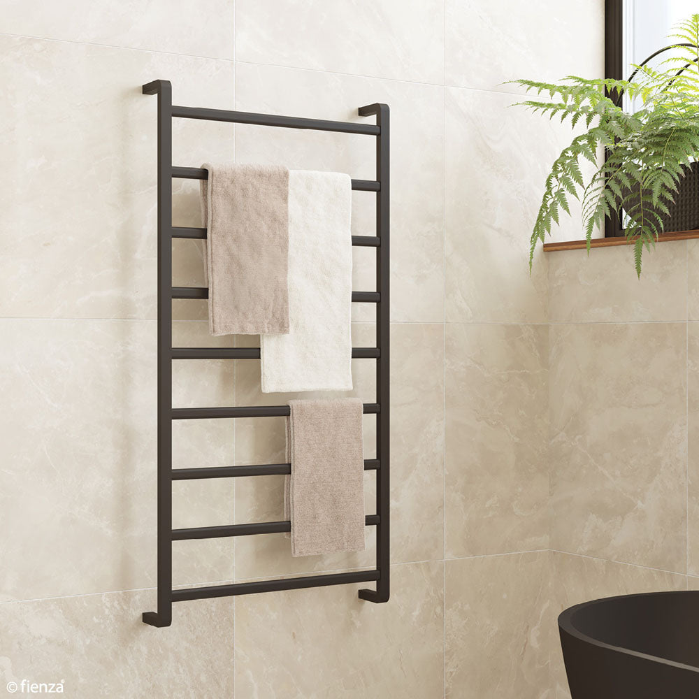 KOKO Heated Towel Rail 60120 Matte Black (9 Bars) 600x1200x100mm