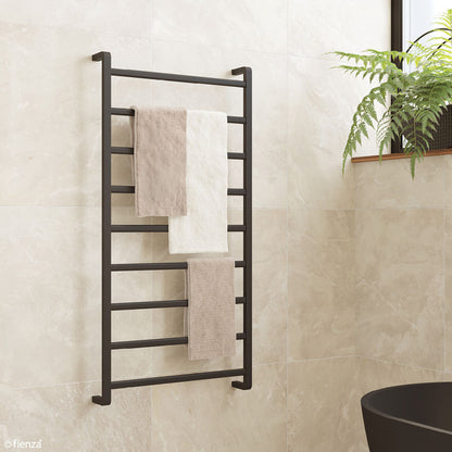 KOKO Heated Towel Rail 60120 Matte Black (9 Bars) 600x1200x100mm