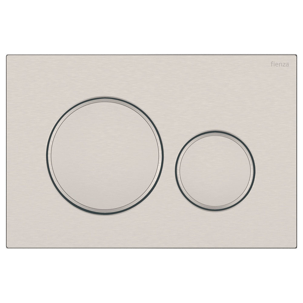 Fienza Round Flush Buttons for Geberit Sigma, Brushed Nickel