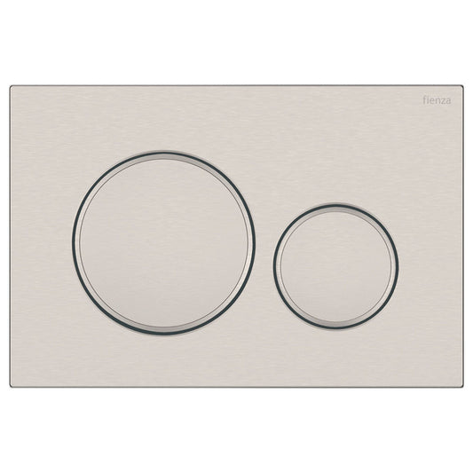 Fienza Round Flush Buttons for Geberit Sigma, Brushed Nickel