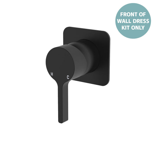 Sansa Wall Mixer Dress Kit, Square Plate, Matte Black